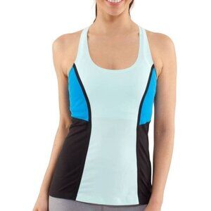 Lululemon color block blue tank 0/2